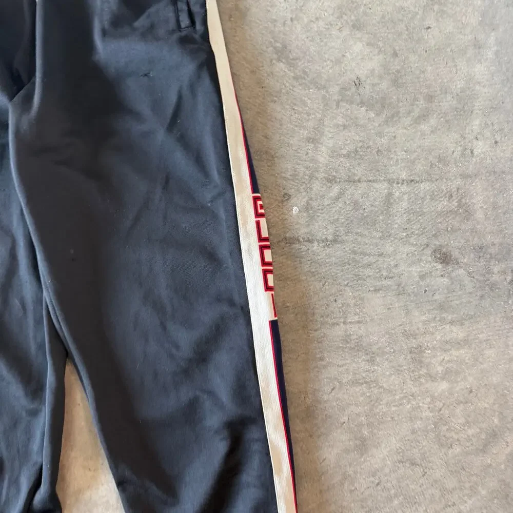 Gucci Mens Web Stripe GG Logo Black Jersey Track Pants Joggers Size XL